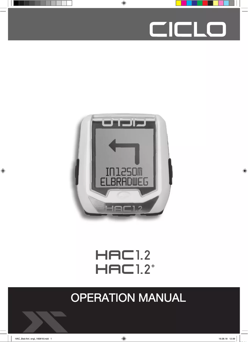 Page 1 de la notice Manuel utilisateur Ciclo Master CM 4.41 A HR