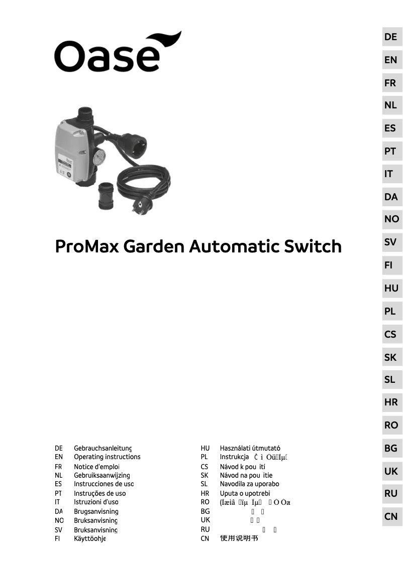 Image de la première page du manuel de l'appareil ProMax Garden