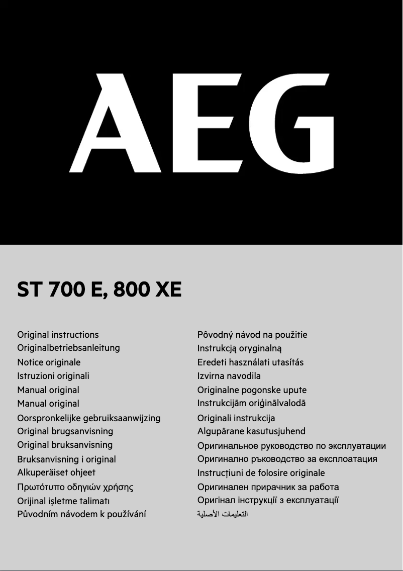Página 1 del manual Manual de usuario AEG 800 XE