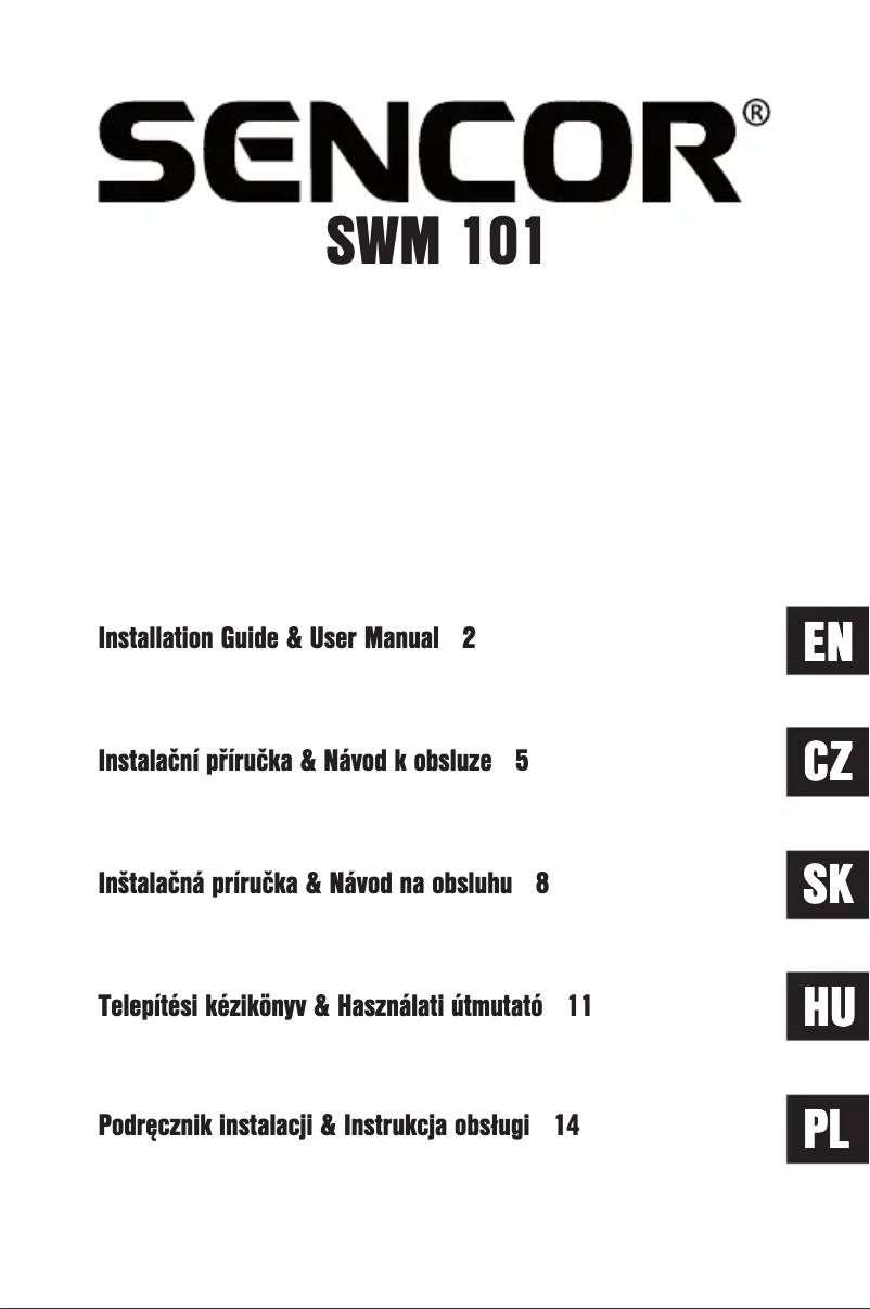 Página 1 del manual Manual de usuario Sencor SWM 101