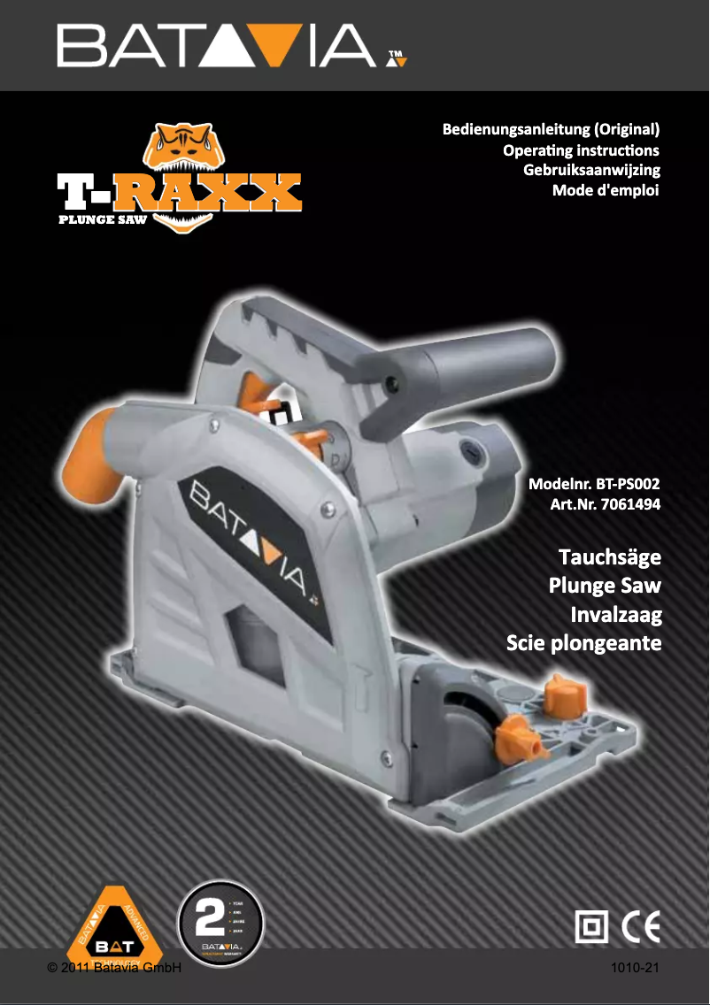 Page 1 de la notice Manuel utilisateur Batavia T-Raxx BT-PS002