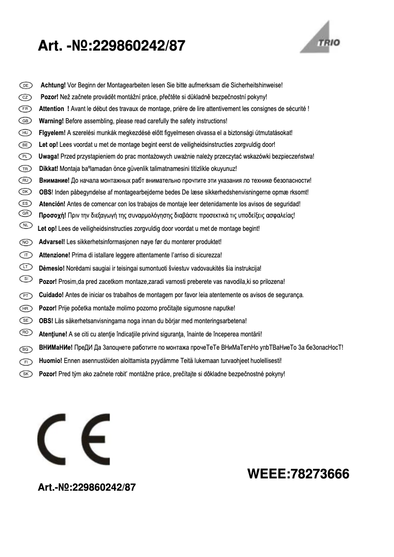 Image de la première page du manuel de l'appareil Don