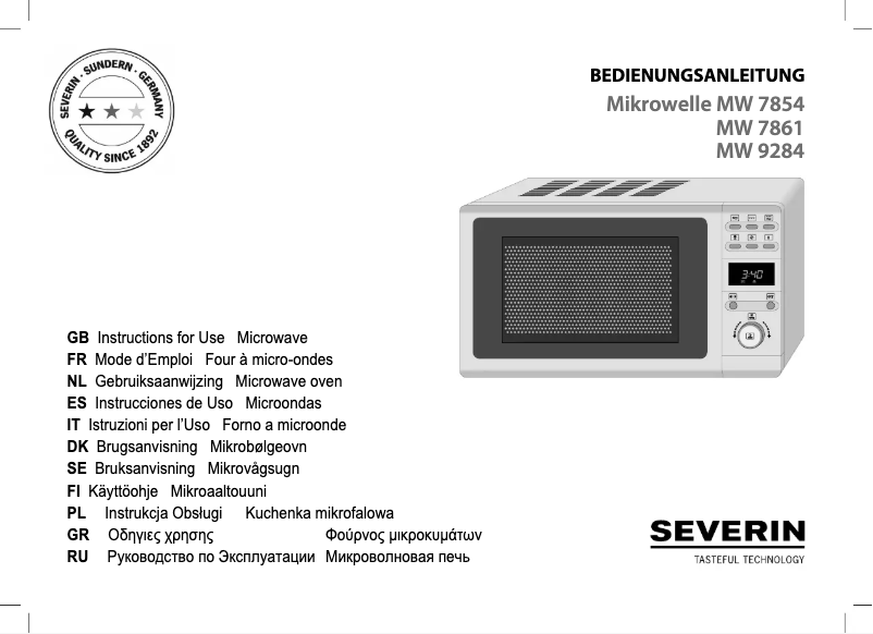 Image de la première page du manuel de l'appareil MW 7758