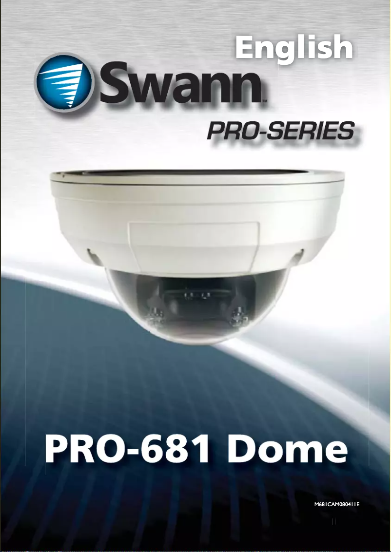 Page n°1 - Manuel utilisateur Swann Pro-681