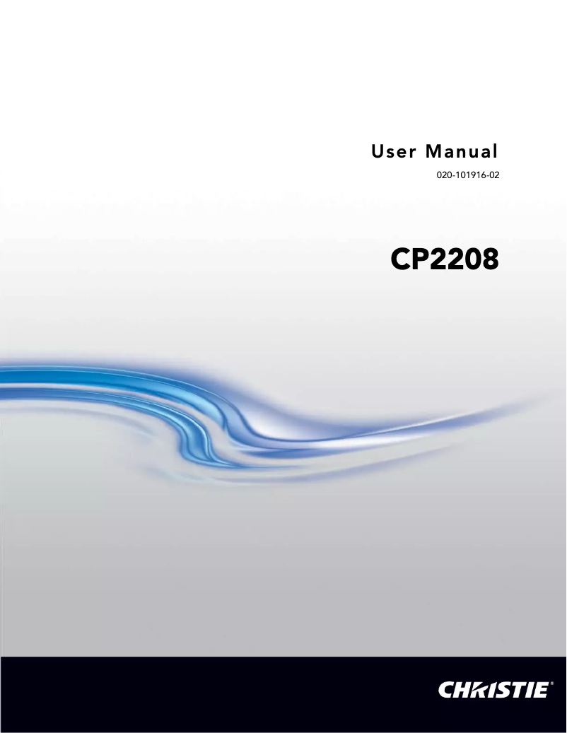 Page 1 de la notice Manuel utilisateur Christie CP2208