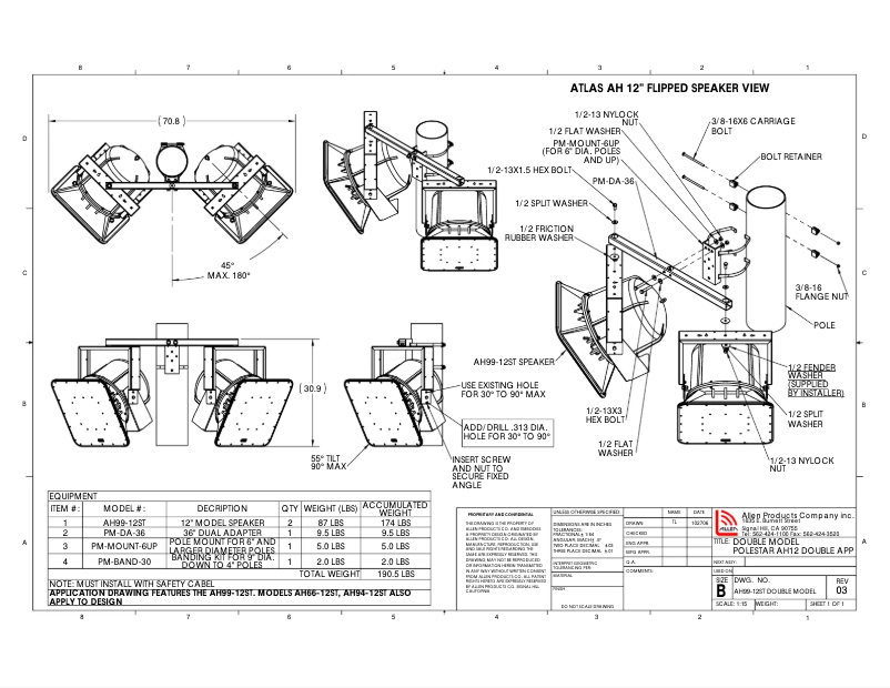 Page n°1 - Manuel utilisateur Atlas AH99-12ST