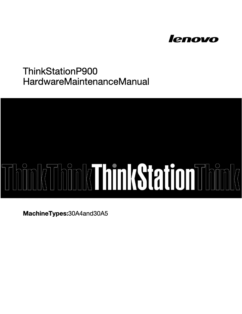 Page 1 de la notice Manuel utilisateur Lenovo ThinkStation P900