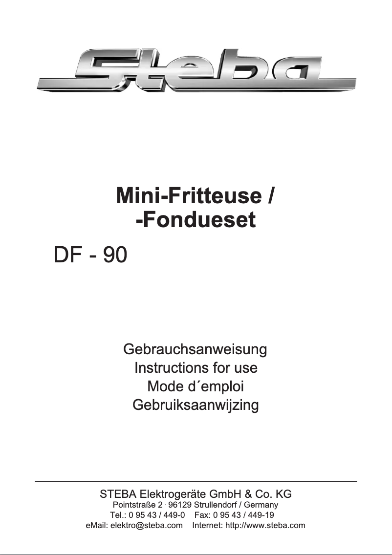 Page 1 de la notice Manuel utilisateur Teka DF 90