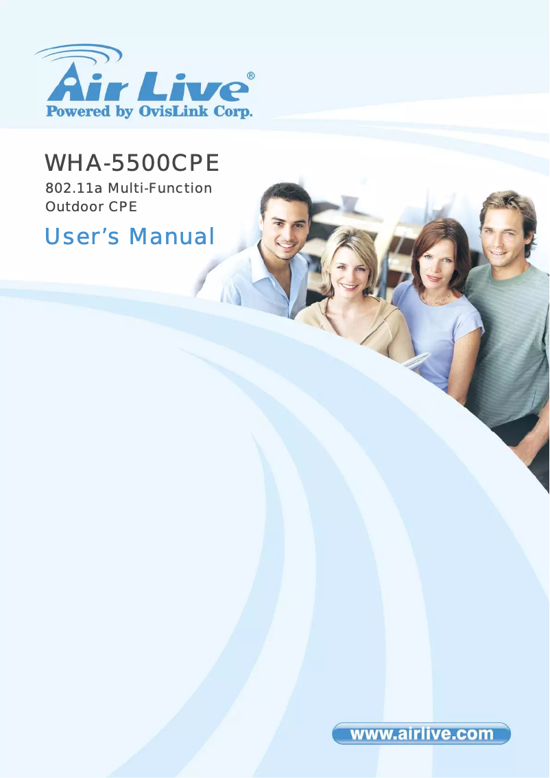 Image de la première page du manuel de l'appareil WHA-5500CPE-NT