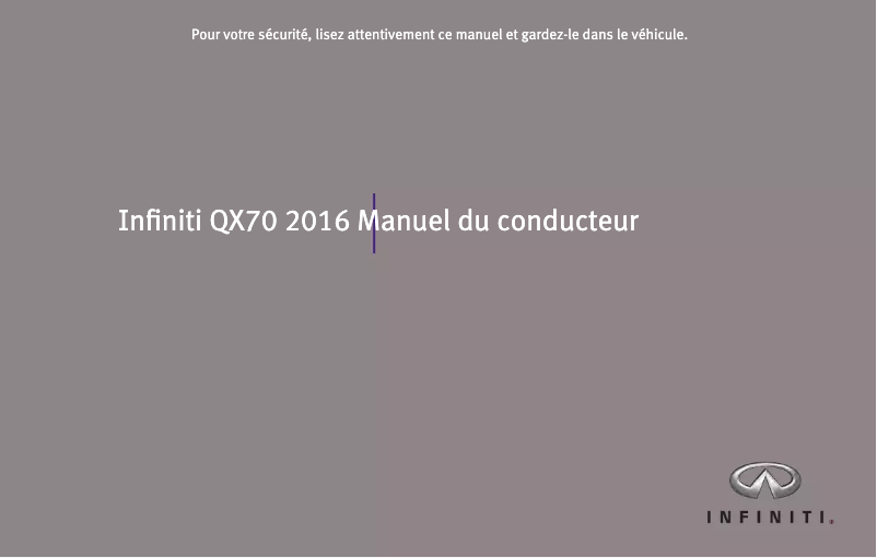 Página 1 del manual Manual de usuario Infiniti QX70 (2016)