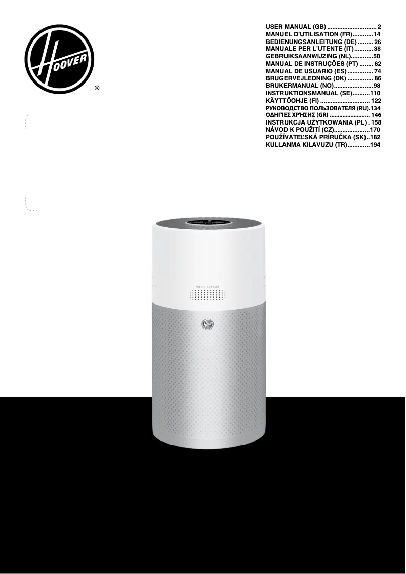 Página 1 del manual Manual de usuario Hoover H-PURIFIER 500 HHP50CA001