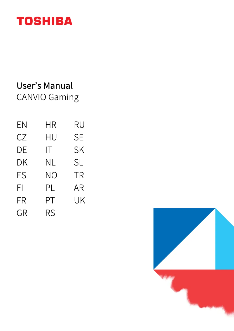 Página 1 del manual Manual de usuario Toshiba Canvio Gaming