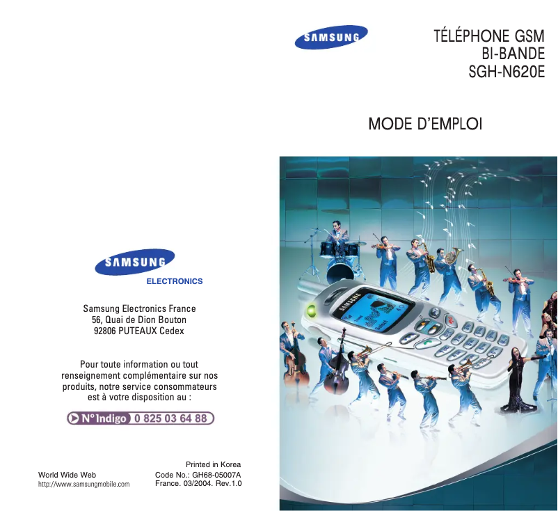 Page n°1 - Manuel utilisateur Samsung SGH-N620