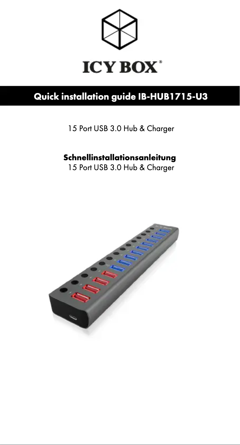 Page n°1 - Manuel utilisateur Icy Box IB-HUB1715-U3