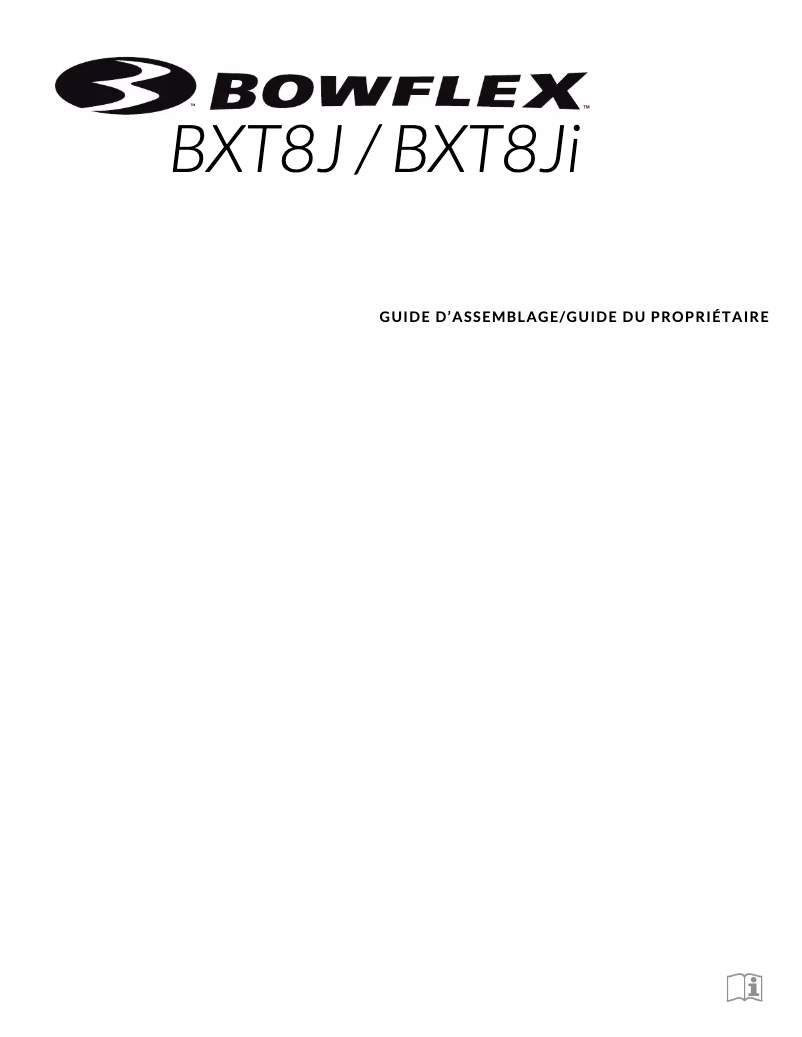 Page n°1 - Instructions / montage Bowflex BXT8Ji