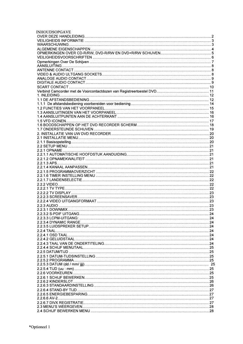 Page 1 de la notice Manuel utilisateur Techwood 3700T