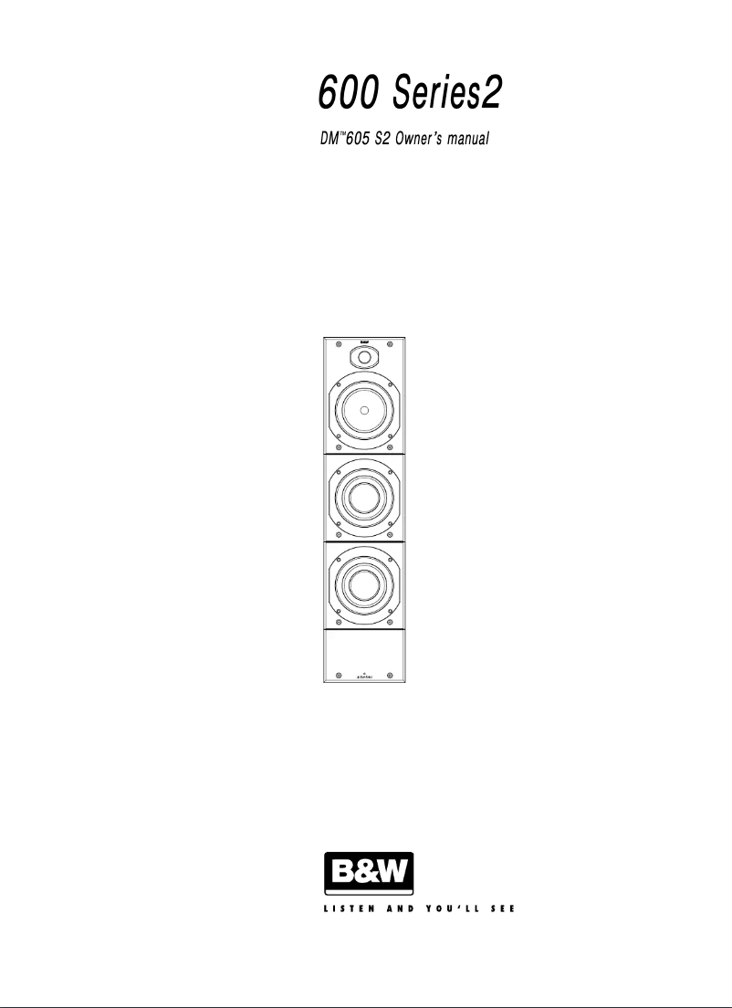 Página 1 del manual Manual de usuario Bowers & Wilkins DM 605 S2