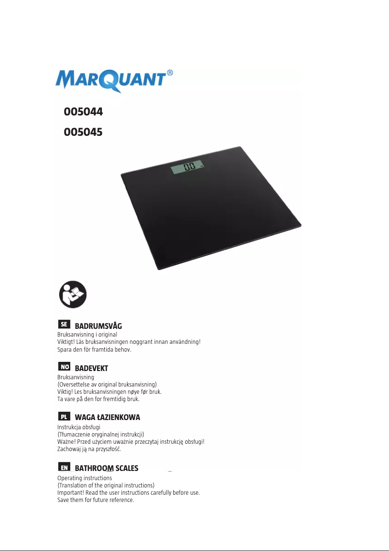 Page n°1 - Manuel utilisateur Marquant 005-044