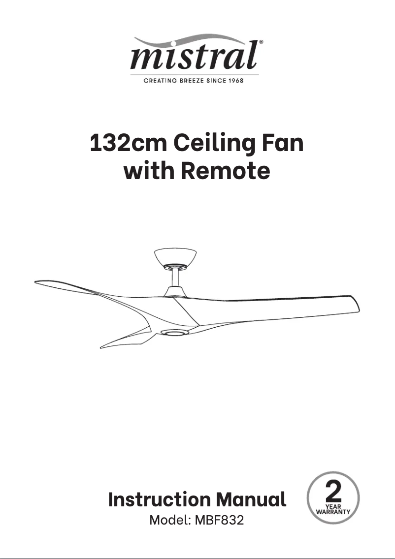Página 1 del manual Manual de usuario Mistral MBF832