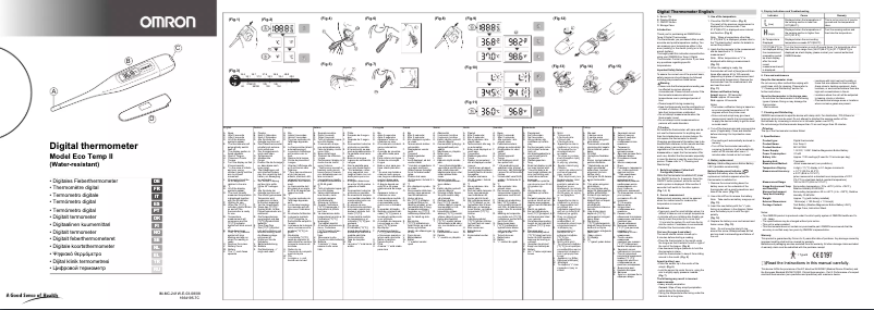 Page n°1 - Manuel utilisateur Omron Eco Temp II