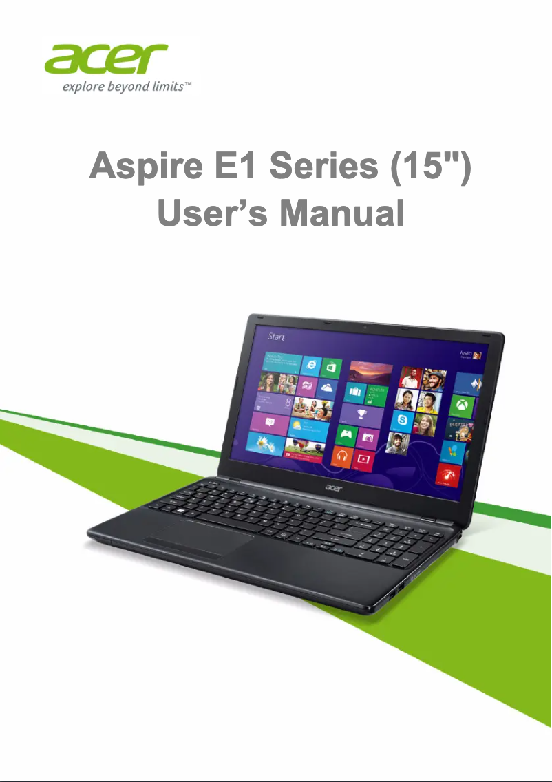 Image de la première page du manuel de l'appareil Aspire E1-570G