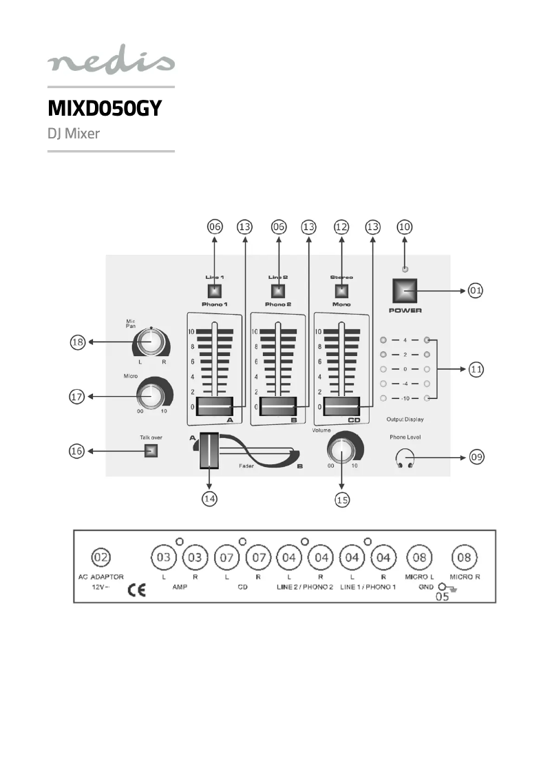 First page image of the manual for MIXD050GY