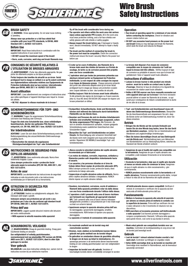 Page 1 de la notice Manuel utilisateur Silverline 763625