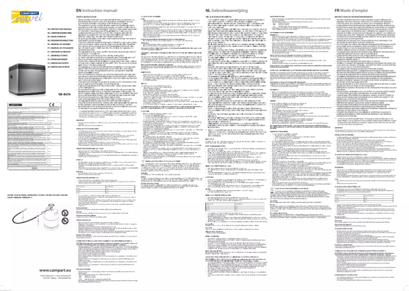 Page 1 de la notice Manuel utilisateur TriStar CB-8676