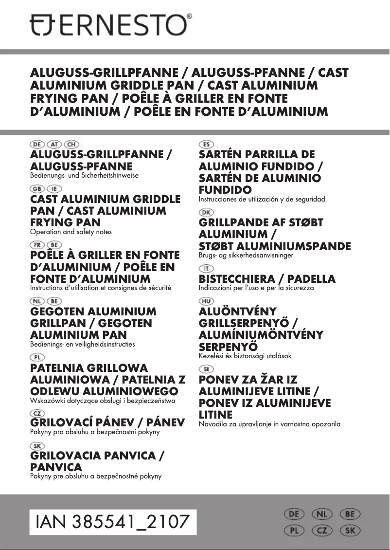 Page 1 de la notice Manuel utilisateur Ernesto IAN 291953