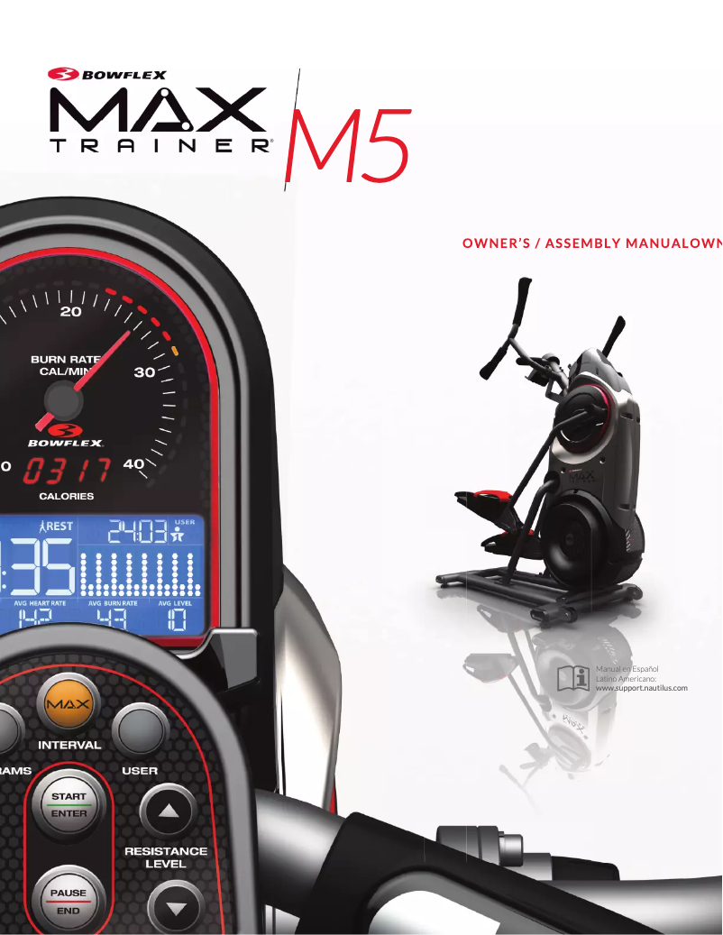 Page n°1 - Manuel utilisateur Bowflex Max Trainer M5