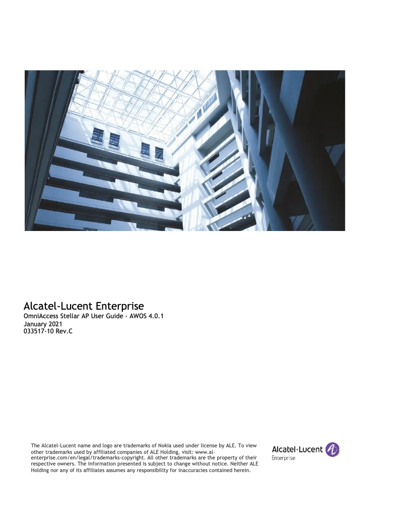 Page 1 de la notice Manuel utilisateur Alcatel-Lucent AP1251