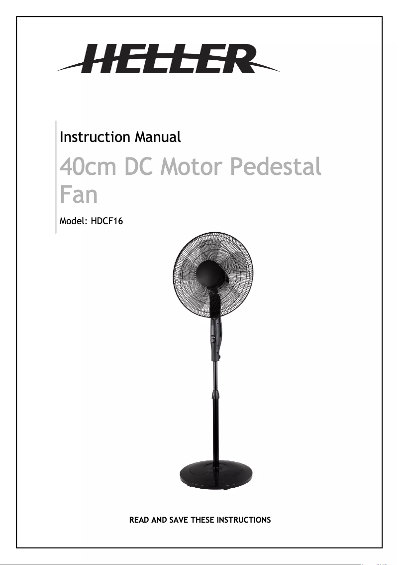 Image de la première page du manuel de l'appareil HDCF16