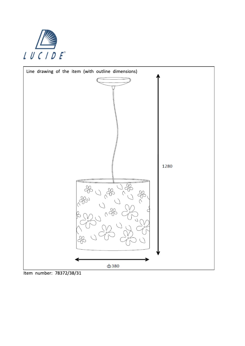 Page 1 de la notice Manuel utilisateur Lucide Marguerite 78372/38/31
