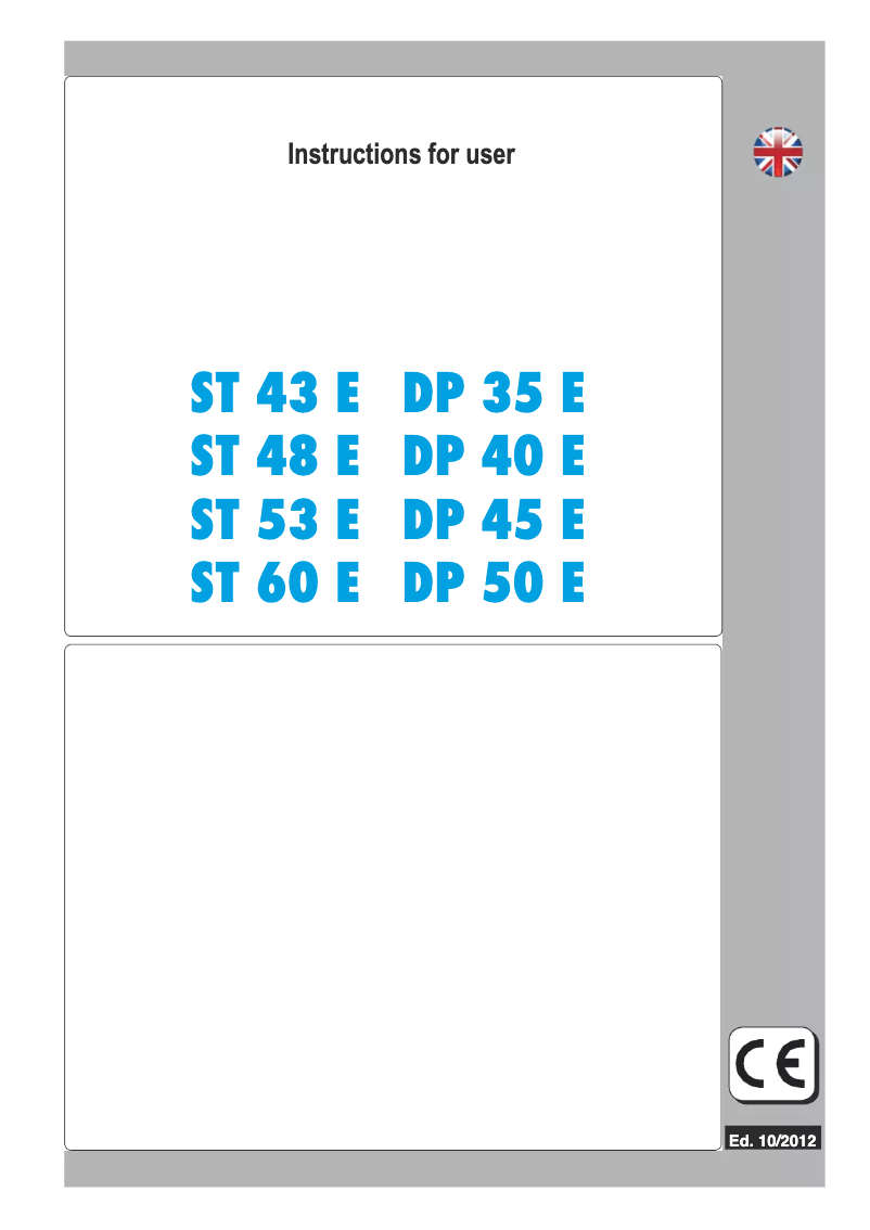 Image de la première page du manuel de l'appareil ST 60E