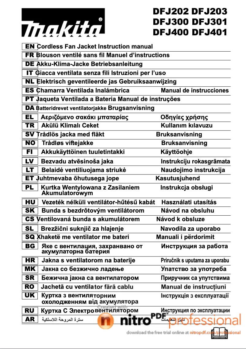 Page n°1 - Manuel utilisateur Makita DFJ401Z