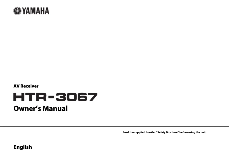 Page 1 de la notice Manuel utilisateur Yamaha YHT-2910