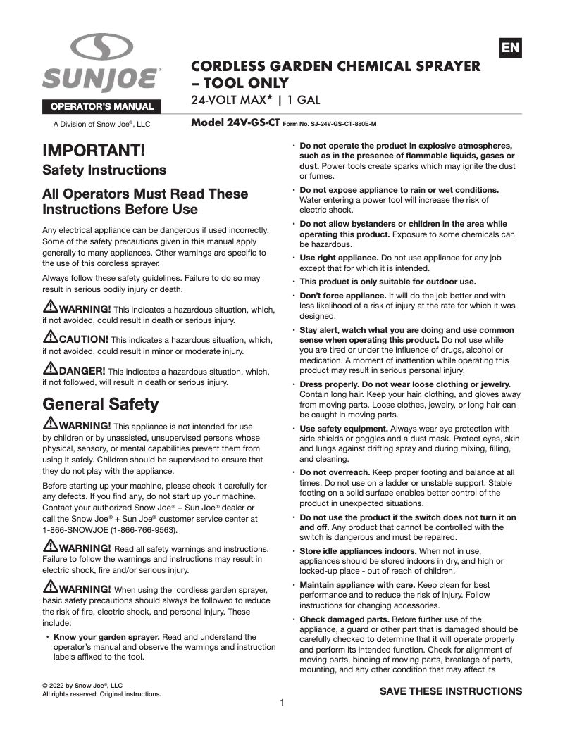 Image de la première page du manuel de l'appareil 24V-GS-CT
