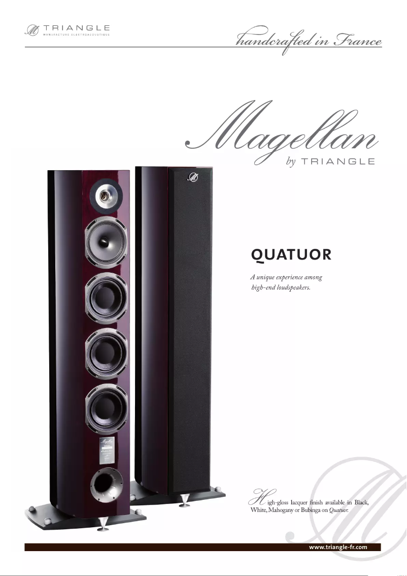 Image de la première page du manuel de l'appareil Magellan Quatuor