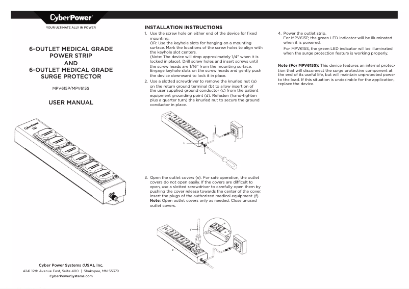 Imagen de la primera página del manual del dispositivo MPV615P