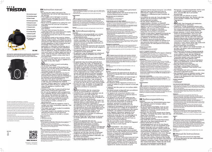 Page 1 de la notice Manuel utilisateur TriStar KA-5068