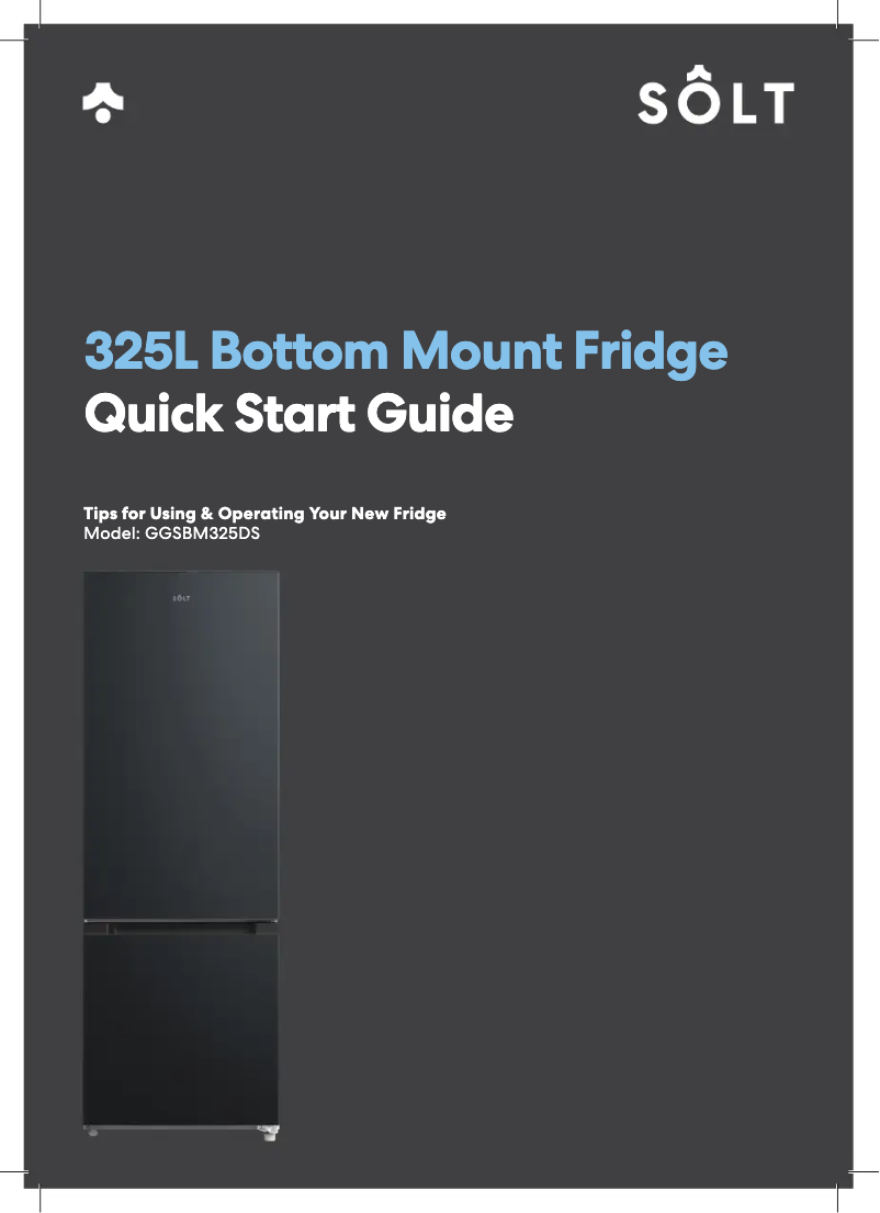 Page 1 de la notice Guide de démarrage rapide Sôlt GGSBM325DS