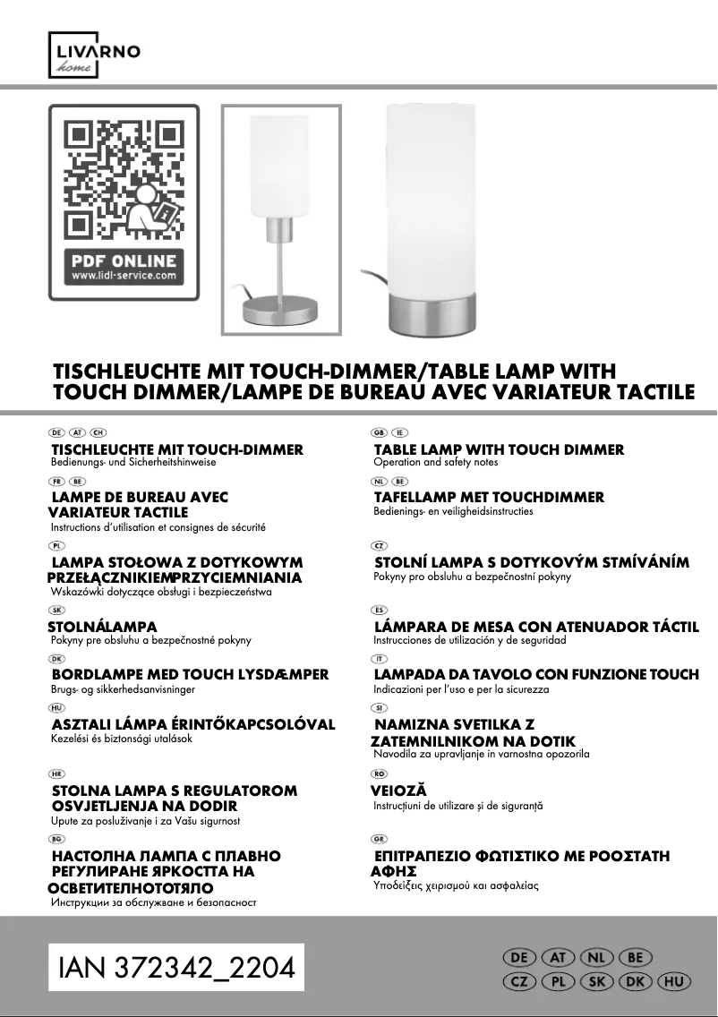 Image de la première page du manuel de l'appareil IAN 372342