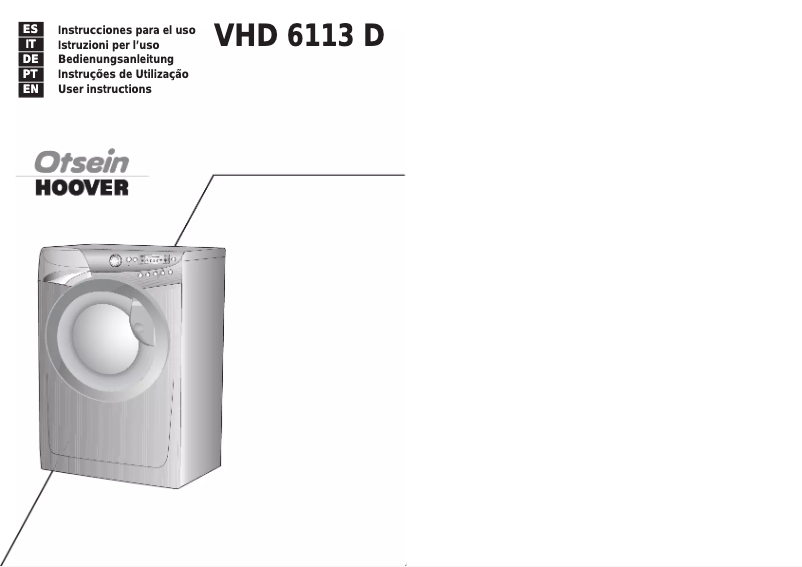 Página 1 del manual Manual de usuario Otsein-Hoover VHD 6113D-37