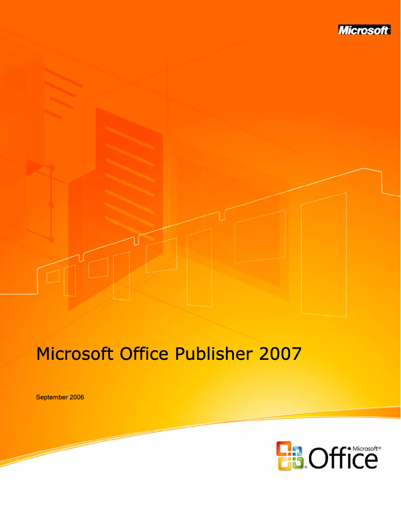 Page 1 de la notice Manuel utilisateur Microsoft Office Publisher 2007