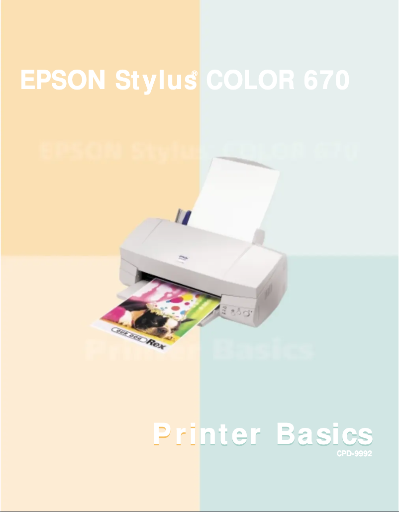 Page n°1 - Manuel utilisateur Epson Stylus Color 670