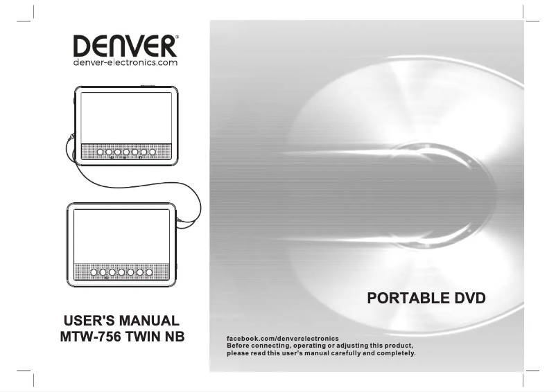 Page 1 de la notice Manuel utilisateur Denver MTW-756TWINNB
