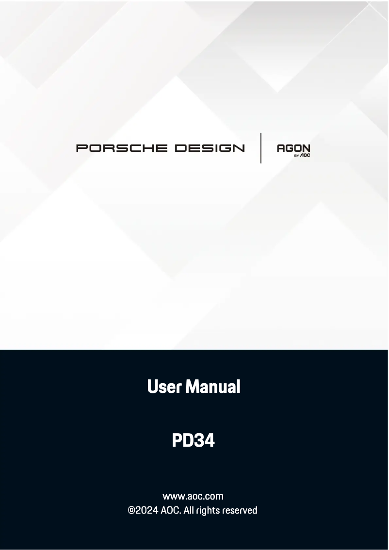 Image de la première page du manuel de l'appareil AGON PD34