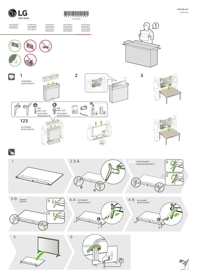 Página 1 del manual Manual de usuario LG 55UN6955ZUF