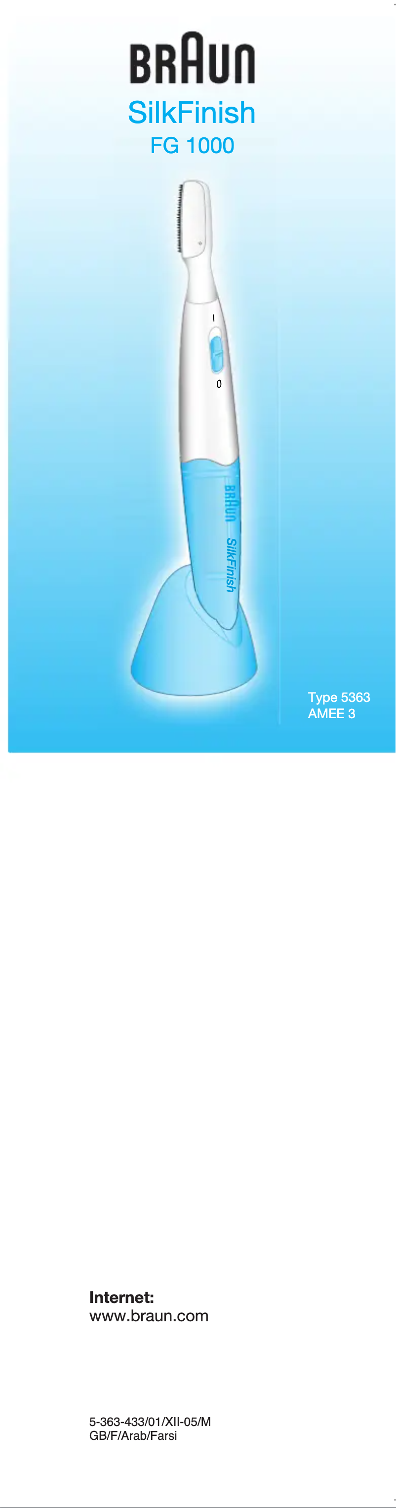 Image de la première page du manuel de l'appareil SilkFinish FG1000