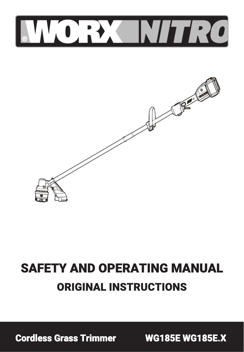 Image de la première page du manuel de l'appareil WG185E